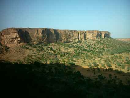 la Falaise de Bandiagara ou loge le peuple Dogon